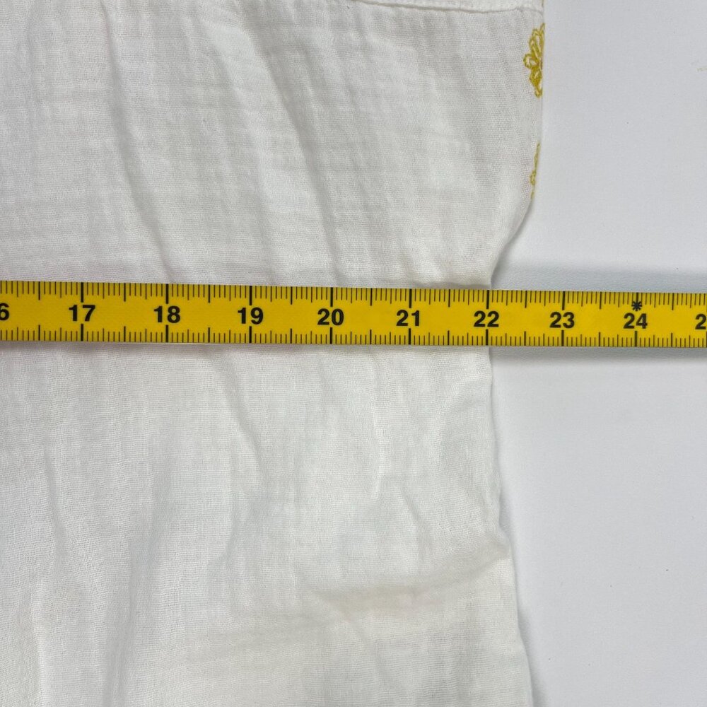 NWOT Johnny Was Women's Embroidered Linen Cotton Mini Dress White Size L Pocket - Picture 13 of 15